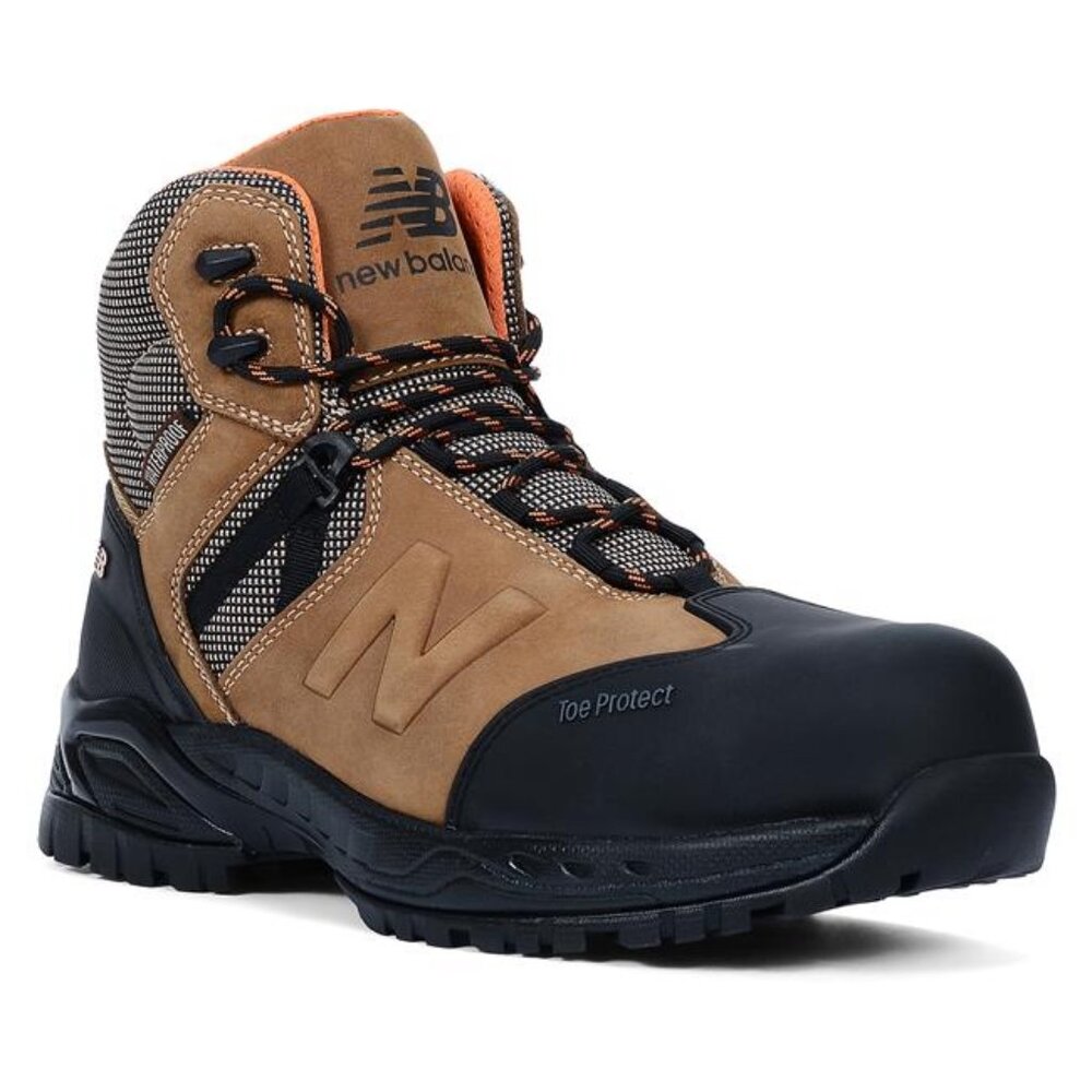 New Balance Allsite Waterproof Composite Toe Men's Work Boots Size 10 D Brown